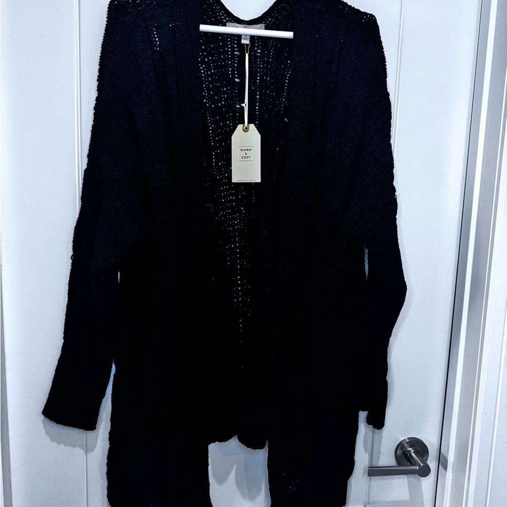 Love Tree Black Cardigan Sweater